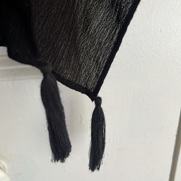 Vince Camuto Leopard Print Open Topper Kimono Shawl One Size Tassels - Picture 7 of 8